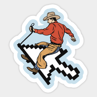 Web Wrangler - Cowboy Coder Riding The Internet Sticker